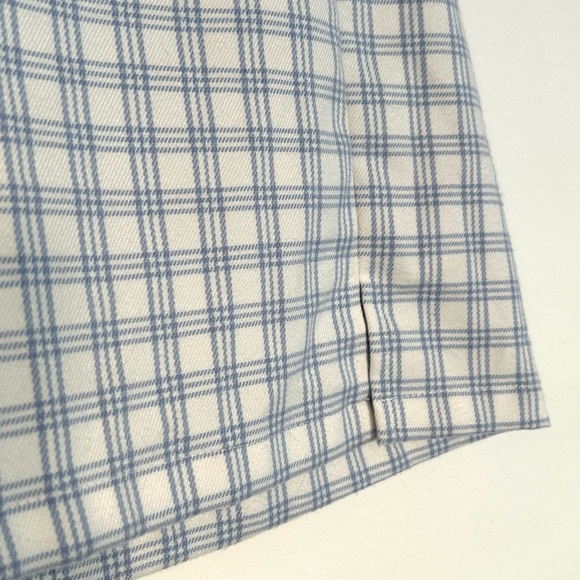 Brandy Melville Blue and White Plaid Mini Skirt - Picture 2 of 5